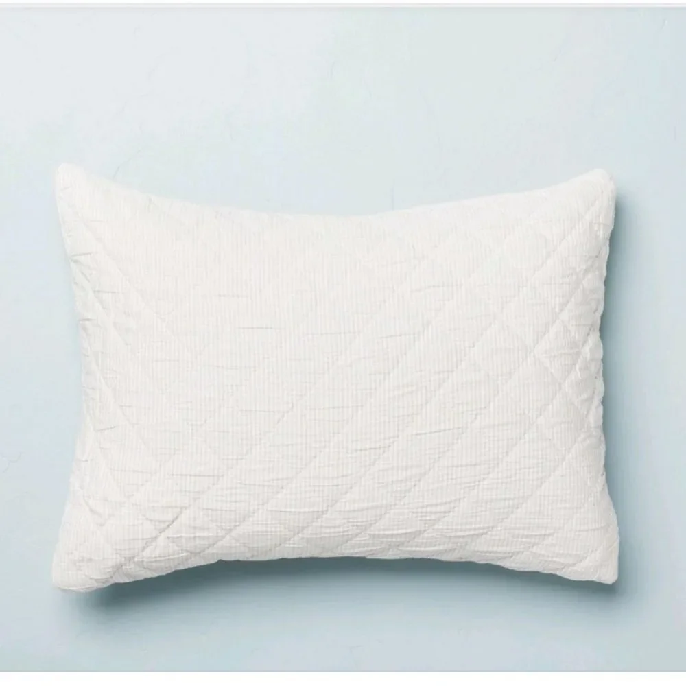 2-Hearth & Hand with Magnolia - King Diamond‎ Stripe Matelasse Pillow Shams